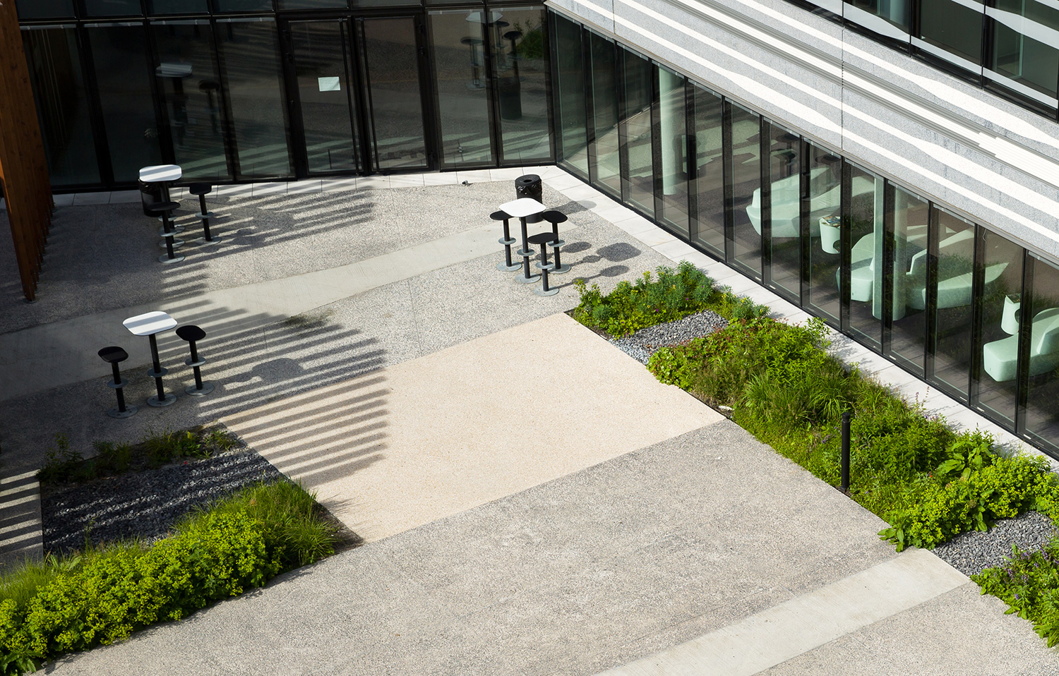 officegarden, roofgarden, shadow